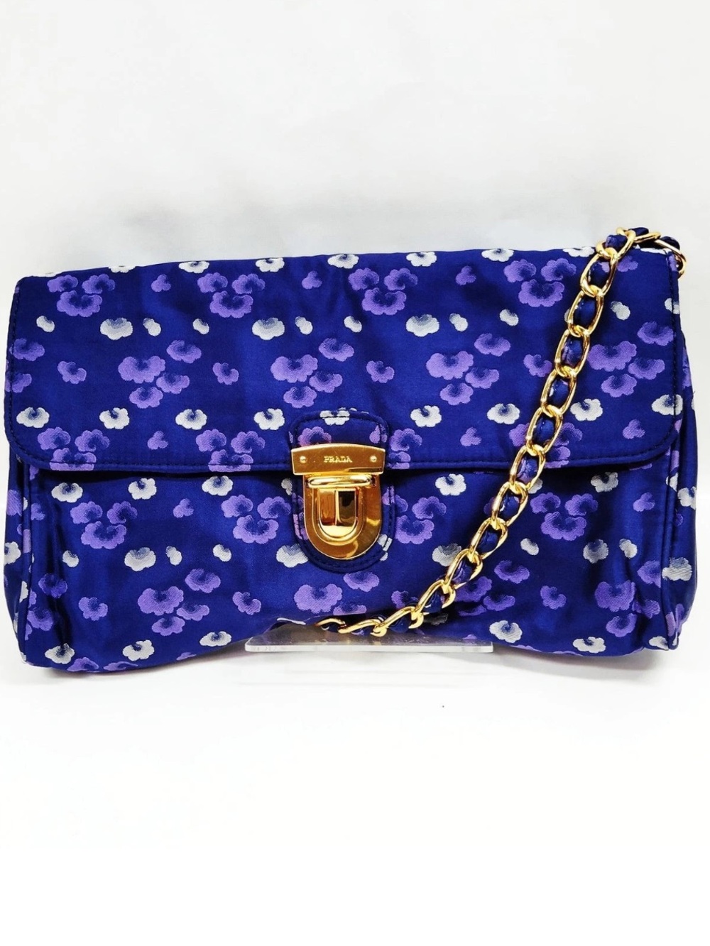PRADA LIMITED EDITION NYLON FLORAL FLAP BAG